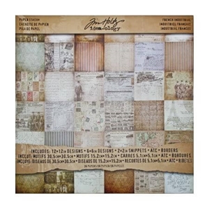 Picture of Tim Holtz Idea-ology Paper Pad 12''X12'' - French Industrial