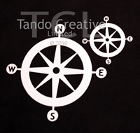 Εικόνα του Tando Creative Chipboard Compass Duo -Διπλή Πυξίδα 2τμχ