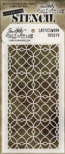 Picture of Stampers Anonymous Tim Holtz Layered Στένσιλ  4"X8.5" - Νο. 19 Latticework 