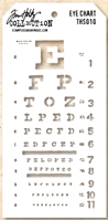 Εικόνα του Stampers Anonymous Tim Holtz Layered Στένσιλ  4"X8.5" -Eye Chart 