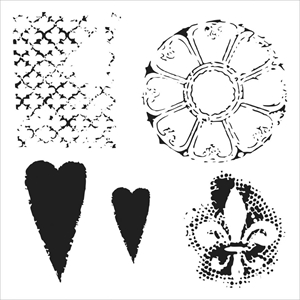 Picture of Crafter's Workshop Template Στένσιλ 6"x6" - Gothic Romance
