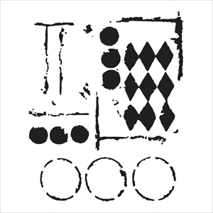 Picture of Stencil 6x6 - Harlequin Circles