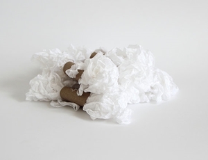 Picture of Shabby Crinkled Seam Binding Ribbon - Τσαλακωμένη Κορδέλα White