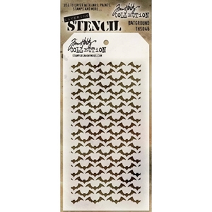 Picture of Stampers Anonymous Tim Holtz Layered Stencil 4"X8.5" - Nr 46 Batground 