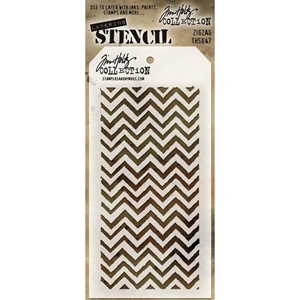 Picture of Stampers Anonymous Tim Holtz Layered Stencil 4"X8.5" - Nr 47 ZigZag