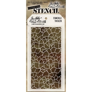 Picture of Stampers Anonymous Tim Holtz Layered Στένσιλ  4"X8.5" -  Crackle