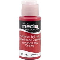 Εικόνα του DecoArt Media Fluid Acrylics Ακρυλικό Χρώμα 29ml - Cadmium Red Hue