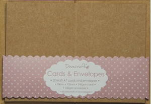Picture of Dovecraft Cards & Envelopes: Kraft A7