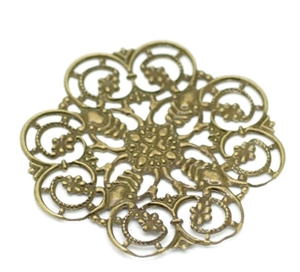 Picture of Metal Filigree Embellishment -Μεταλλικό Διακοσμητικό Λουλούδι, Bronze