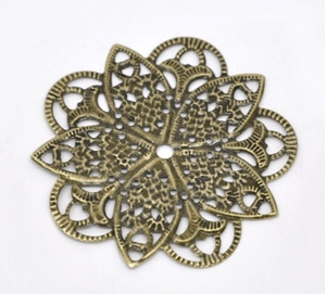 Picture of Filigree Double Flower - Bronze Antique