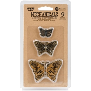 Picture of Mechanicals Metal Embellishments - Grungy Butterflies