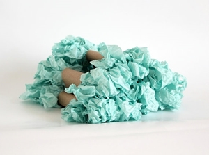 Picture of Shabby Crinkled Seam Binding Ribbon - Τσαλακωμένη Κορδέλα Mint Green