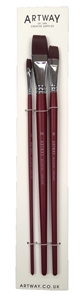 Picture of Artway Long Handle Nylon Brush Set - Σετ Πινέλων Flat, 3τεμ