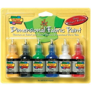 Picture of Scribbles 3D Fabric Paints 1oz Set of 6 - Shiny