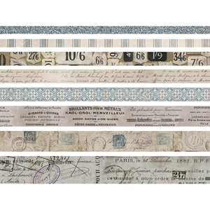 Picture of Tim Holtz Idea-ology Washi Tape Set Διακοσμητικές Ταινίες - French, 8 τεμ