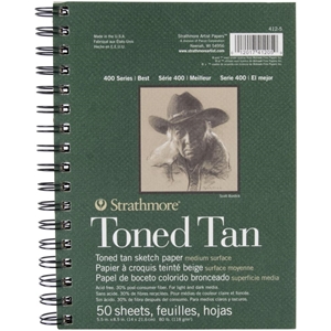 Picture of Strathmore Sketch Spiral Paper Pad 5.5"X8.5" - Toned Tan