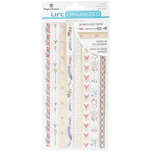 Picture of Paper House Life Organized Rice Paper Border Stickers - Free Spirit