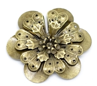 Εικόνα του Metal Filigree Embellishment - Μεταλλικά Διακοσμητικά, Triple Flower