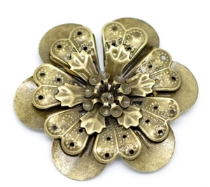 Picture of Metal Filigree Embellishment - Μεταλλικά Διακοσμητικά, Triple Flower