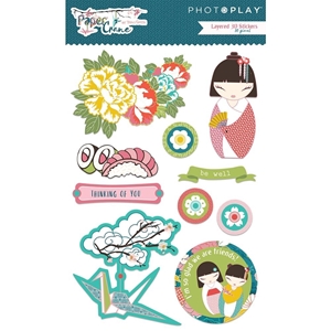 Picture of Paper Crane Layered Stickers