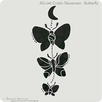 Εικόνα του Donna Downey Artist Gang Στένσιλ 8"X8" - Butterfly