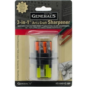 Picture of General's Flat 3-in-1 Art & Craft Sharpener - Ξύστρα 3 σε 1