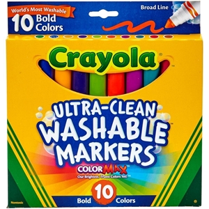 Picture of Πλενόμενοι μαρκαδόροι Crayola Broad Line Washable Markers - Bold