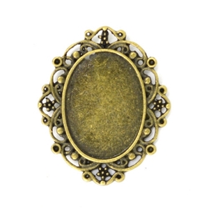 Picture of Metal Oval Cameo - Μεταλλικό Διακοσμητικό Cameo, Bronze
