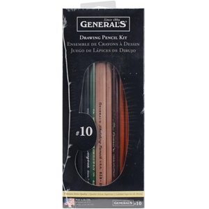 Picture of General's Drawing Pencil Kit - Σετ Μολύβια Γραφίτη & Κάρβουνου, 12τμχ