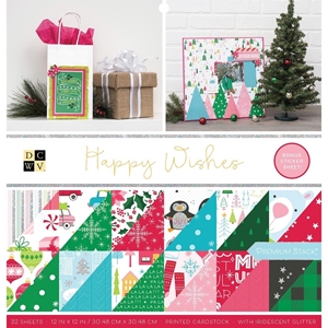 Picture of DCWV Double-Sided Cardstock Stack 12"X12" - Happy Wishes