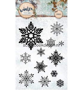 Picture of Studio Light Winter Feelings Stamp Set  A6 Stamps - Snowflakes