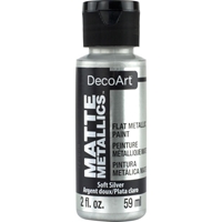 Εικόνα του DecoArt Acrylic Matte Metallics Μεταλλικό Ακρυλικό Χρώμα Ματ Φινίρισμα - Soft Silver