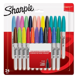 Picture of Sharpie Fine Point Permanent Markers - Assorted Pastel, 24pcs