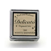 Εικόνα του Tsukineko Delicata Small Pigment Ink Pad Μελάνι - White Shimmer