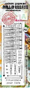 Picture of Aall & Create Border Stamp Set #165 - Numbered Pencils