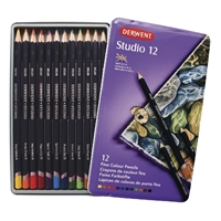 Εικόνα του Derwent Studio Colored Pencils - Χρωματιστά Μολύβια σε Μεταλλική Κασετίνα, 12τεμ