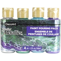Εικόνα του Deco Art Dazzling Metallics Paint Pouring Pack Σετ Ακρυλικά Μεταλλικά Χρώματα 59ml - Jewel Tones, 4τεμ.