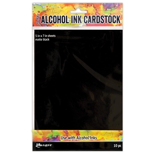 Picture of Tim Holtz Alcohol Ink Cardstock 5"X7" - Black Matte