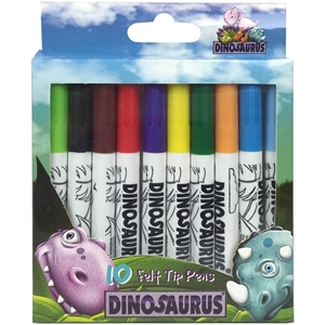 Picture of TrimCraft Marker Pens - Μαρκαδόροι Felt για Παιδιά, Dinosaurus