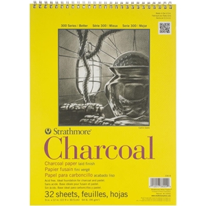 Picture of Strathmore Series 300 Spiral Paper Pad Μπλοκ Ζωγραφικής 9" x 12" - Charcoal