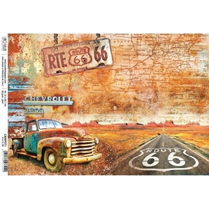 Picture of Ciao Bella Rice Paper Sheet A4 - Route 66
