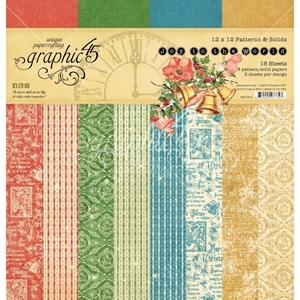 Picture of Graphic 45 Patterns & Solids Paper Pad 12"X12"  - Joy To The World