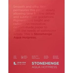 Picture of Stonehenge Aqua Block Hotpress Pad 9"X12" - White