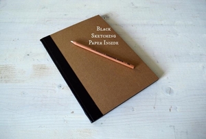 Picture of Journal Shop Handmade Sketching Journal 17 x 24.5 cm - Χειροποίητο Journal με Μαύρο Χαρτί