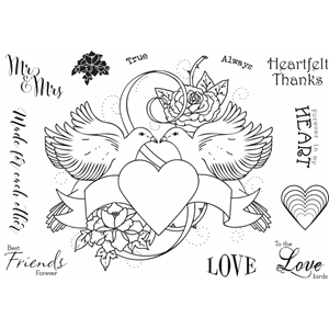 Picture of Sweet Dixie Clear Stamps Sharon Callis - Lovebirds
