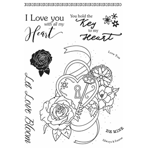 Picture of Sweet Dixie Clear Stamps Sharon Callis - Heart Lock