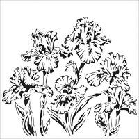 Picture of Crafter's Workshop Template Stencil 6"x6" - Irises