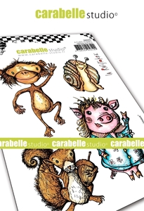 Picture of Carabelle Studio Cling Stamp A6 by La Rafistolerie - Funny Animals
