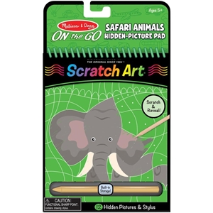 Picture of Melissa & Doug On The Go Scratch Art Color Reveal Pads - Safari Animals