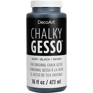 Picture of DecoArt Chalky Gesso Ultra-Matte Primer 16oz - Black